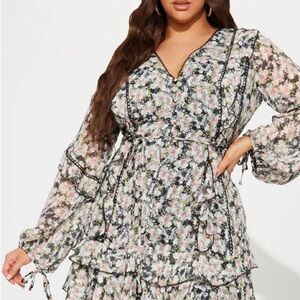 Floral Long Sleeve Dress